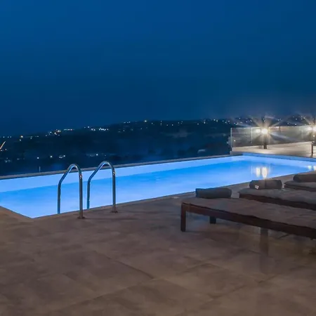 Eva Villas East, With Infinity Pool & And Panoramic Sea View Gerani Chanion Extérieur photo