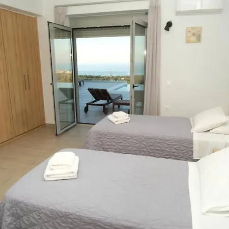 Eva Villas East, With Infinity Pool & And Panoramic Sea View Gerani Chanion Extérieur photo